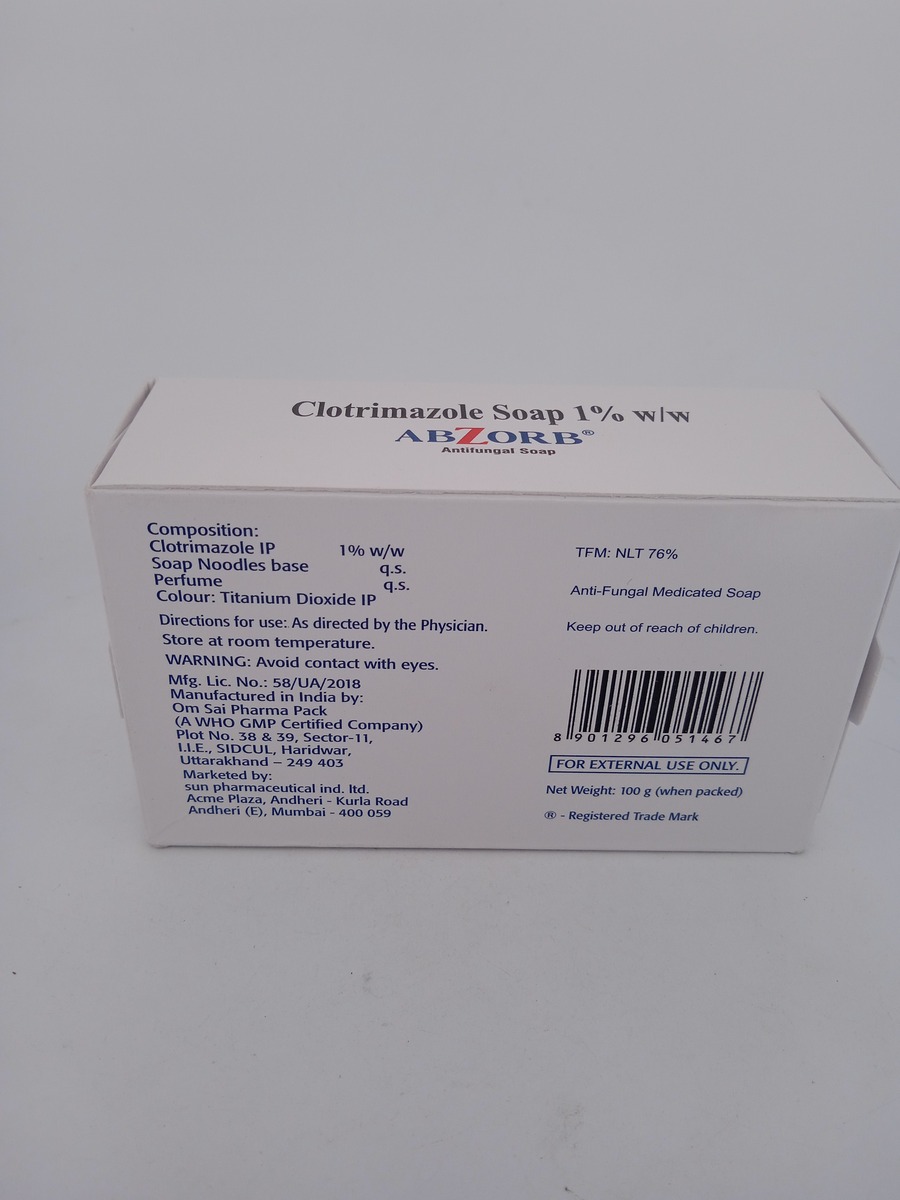 ABZORB ANTIFUNGAL SOAP - 1 BAR OF 100g - Image 3
