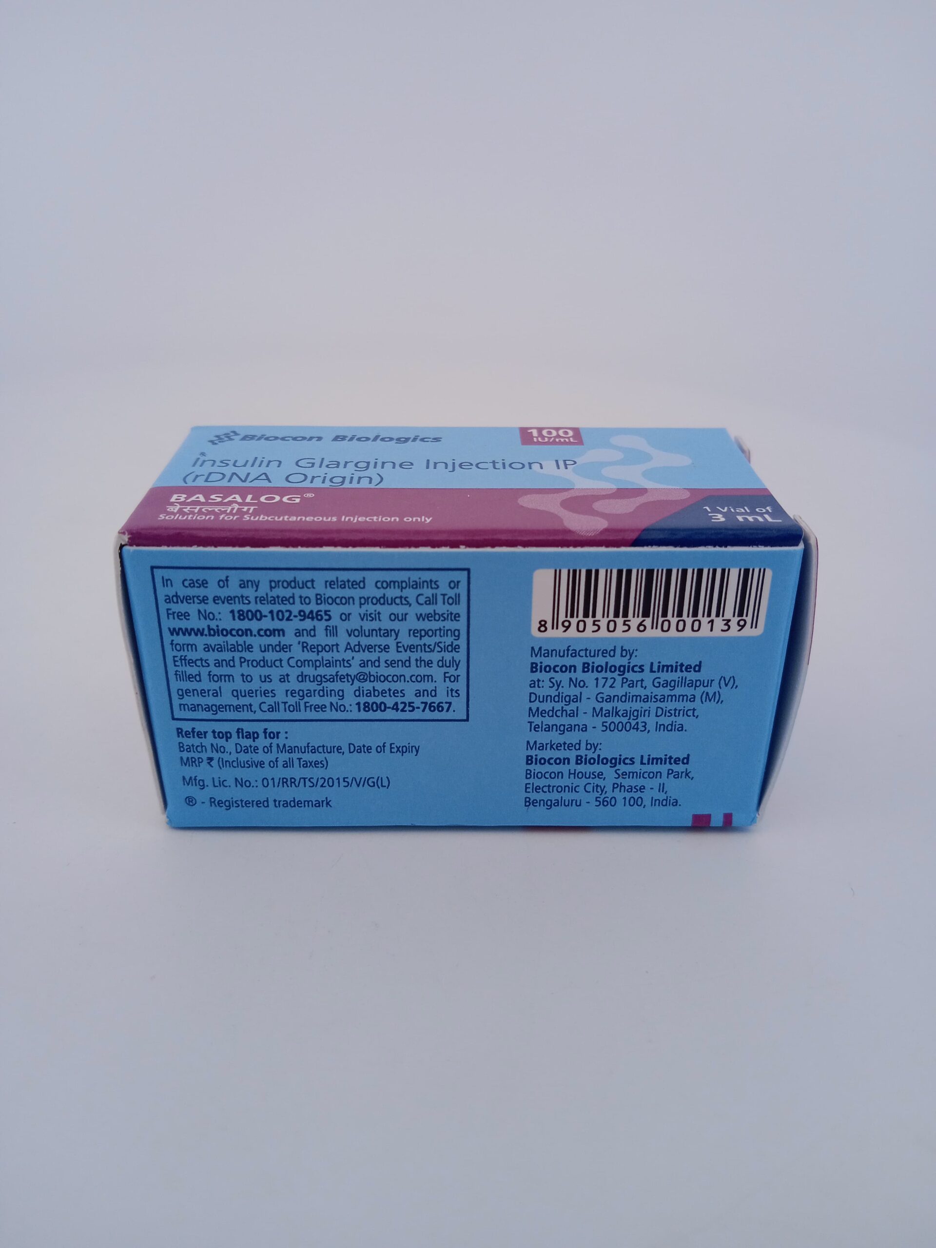 BASALOG INSULIN VIAL 100IU/ML - 1 VIAL OF 3ML - Image 3