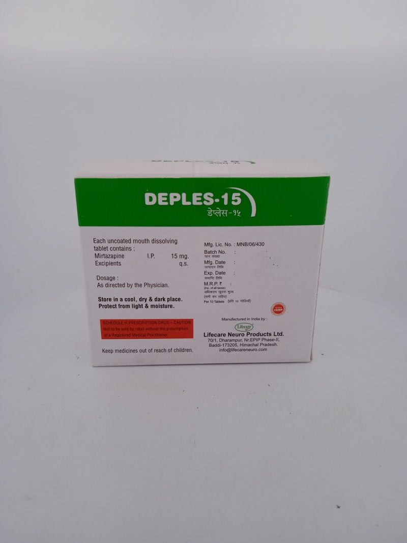 DEPLES 15 MG - 10 TABLETS | PCT Pharmacy DEPLES 15 MG – Effective ...