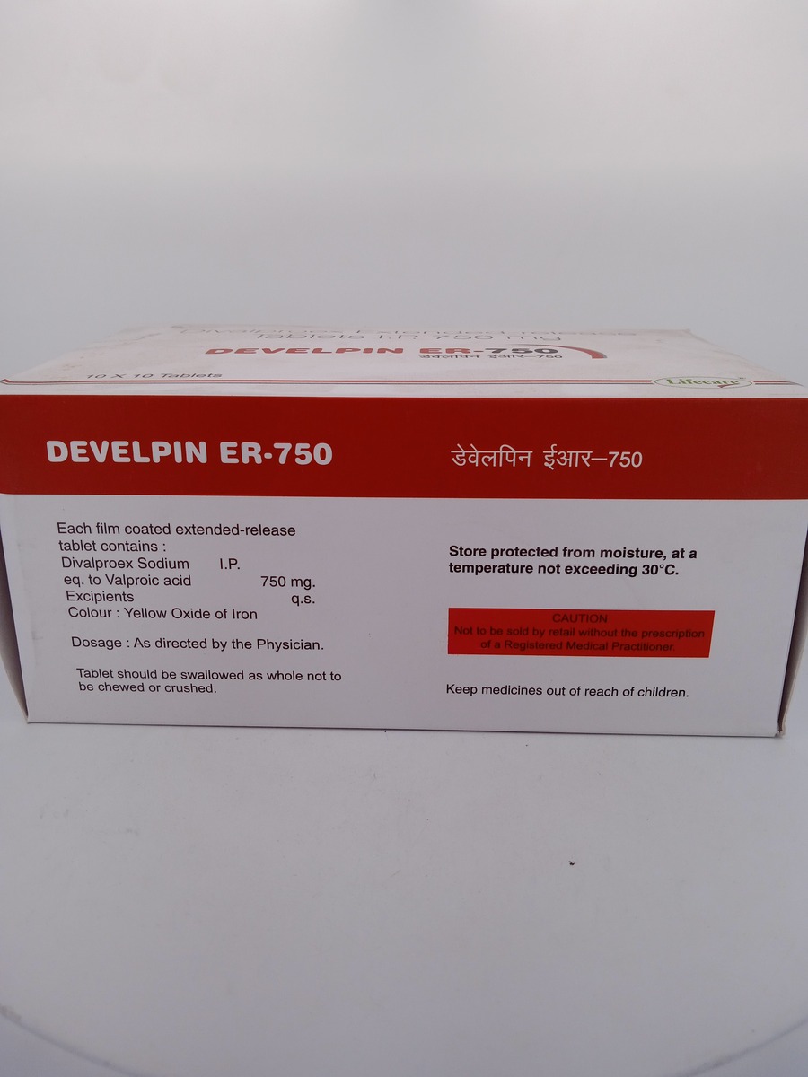 DEVELPIN ER 750 MG - 10 TABLETS - Image 4