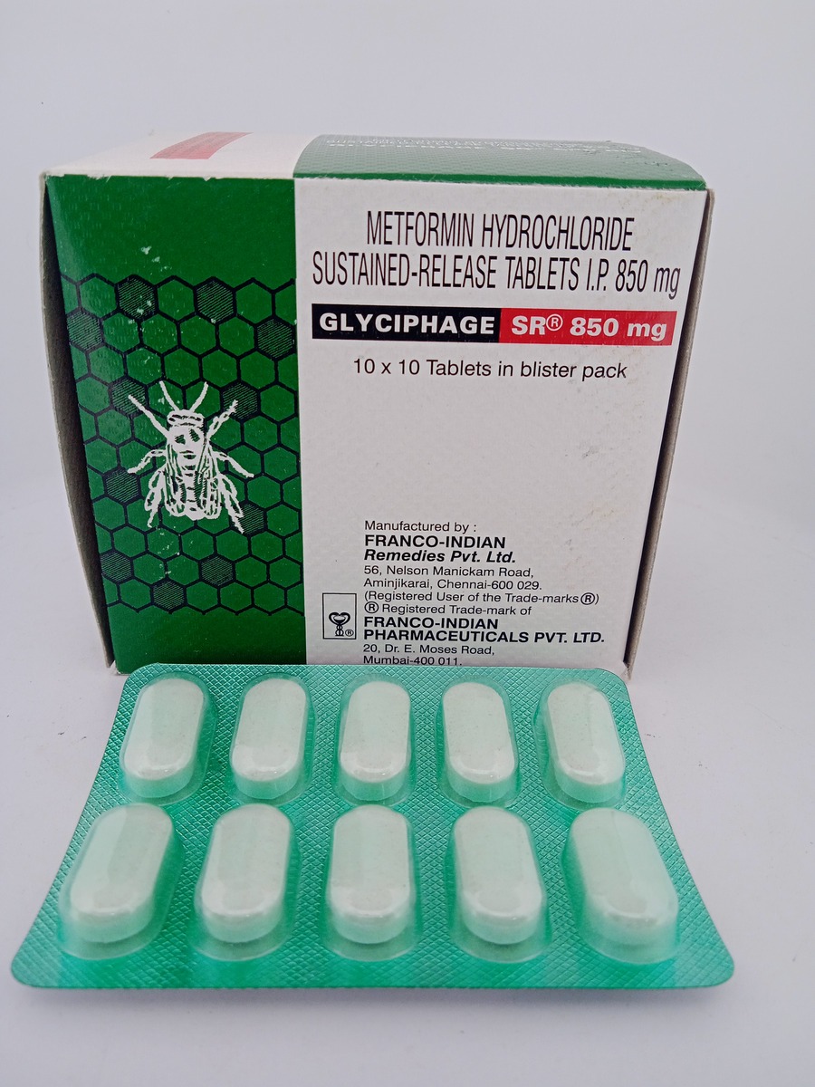 GLYCIPHAGE SR 850 MG - 10 TABLETS - Image 4