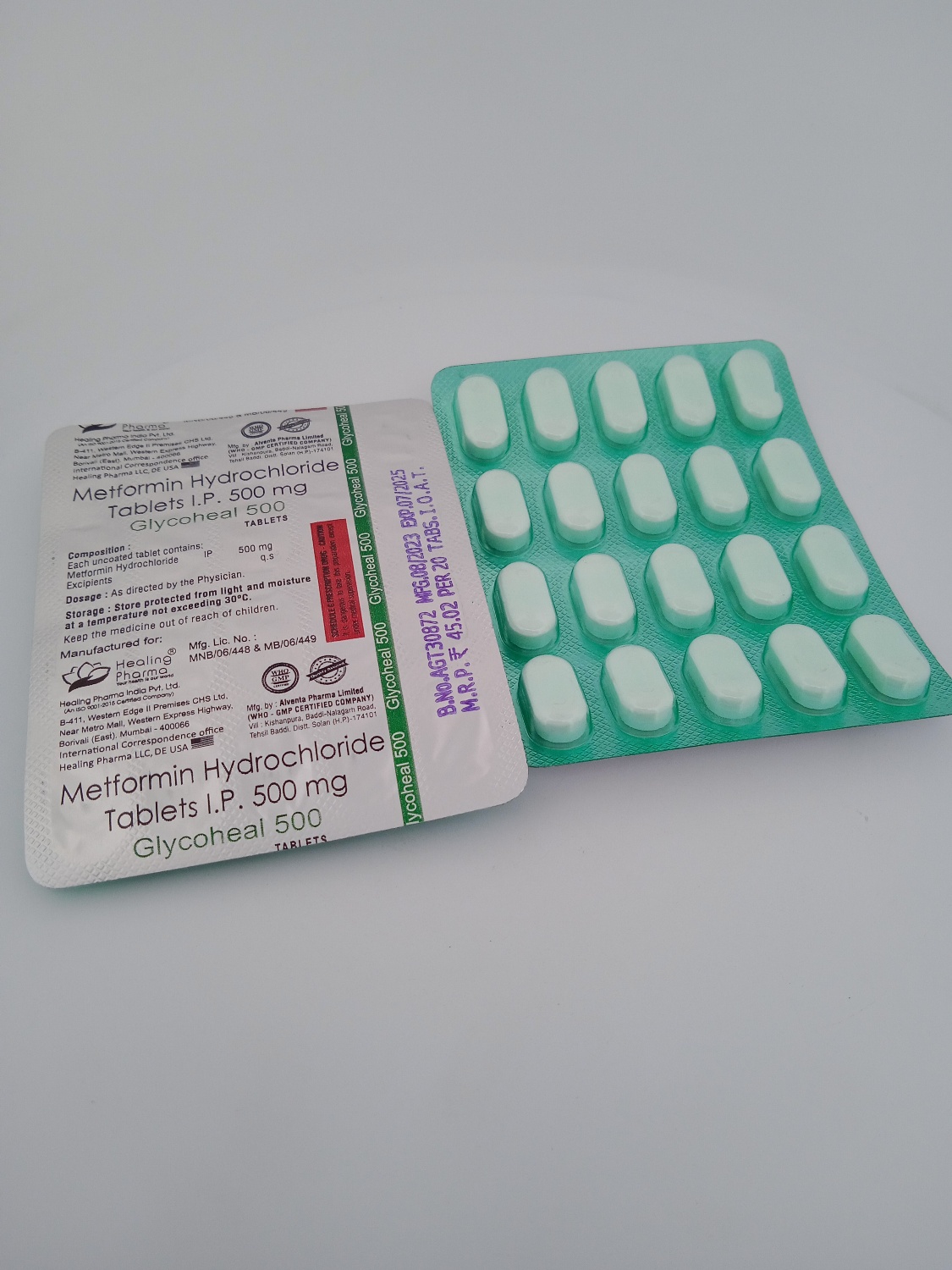 GLYCOHEAL 500 MG - 20 TABLETS
