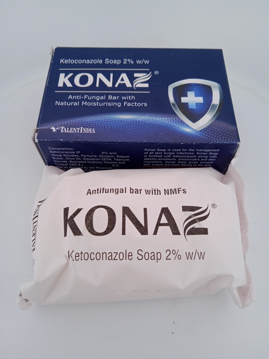 KONAZ ANTI-FUNGAL WITH NATURAL MOISTURISING FACTORS - 1 BAR OF 75g - Image 2