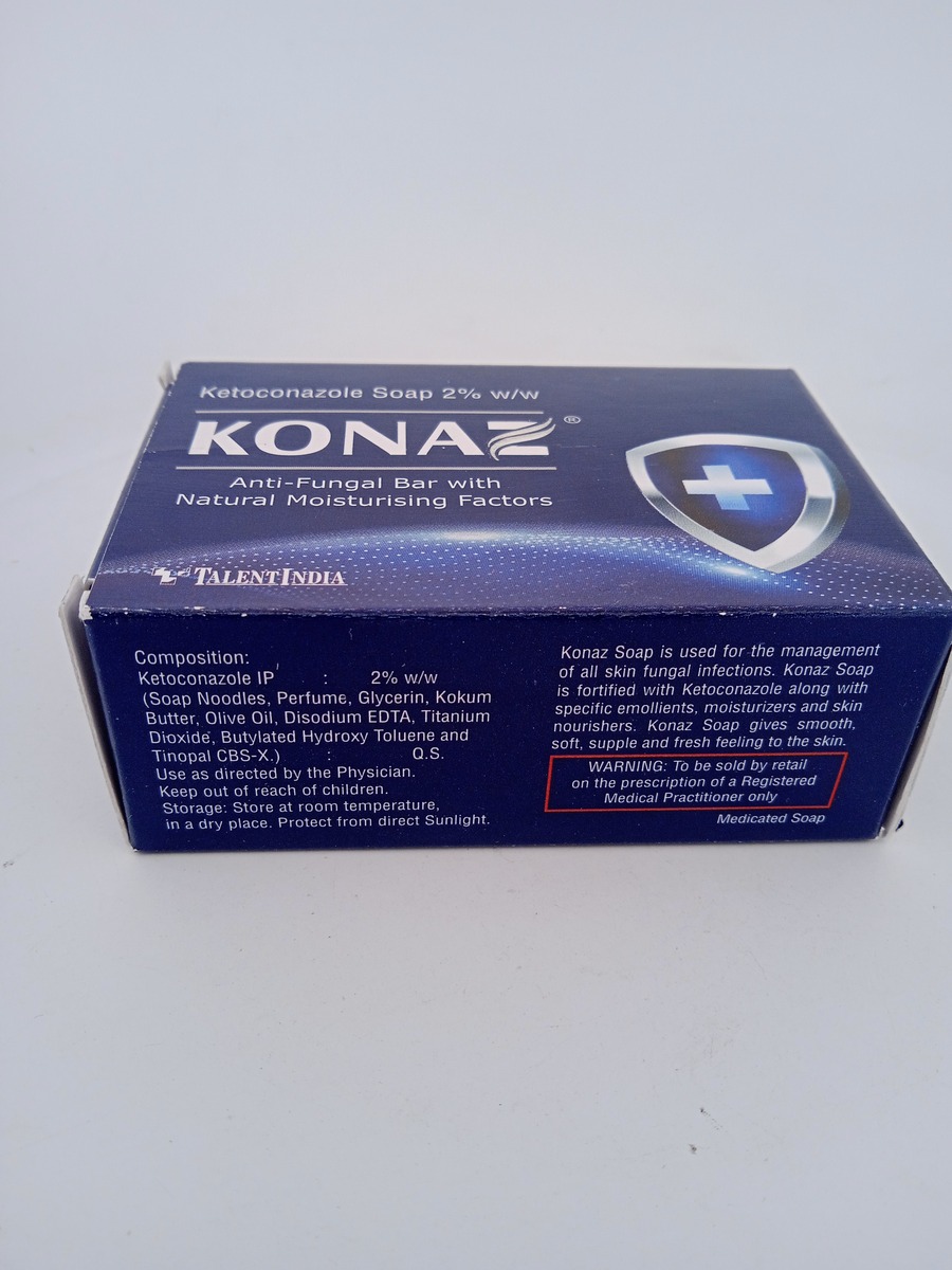 KONAZ ANTI-FUNGAL WITH NATURAL MOISTURISING FACTORS - 1 BAR OF 75g - Image 3