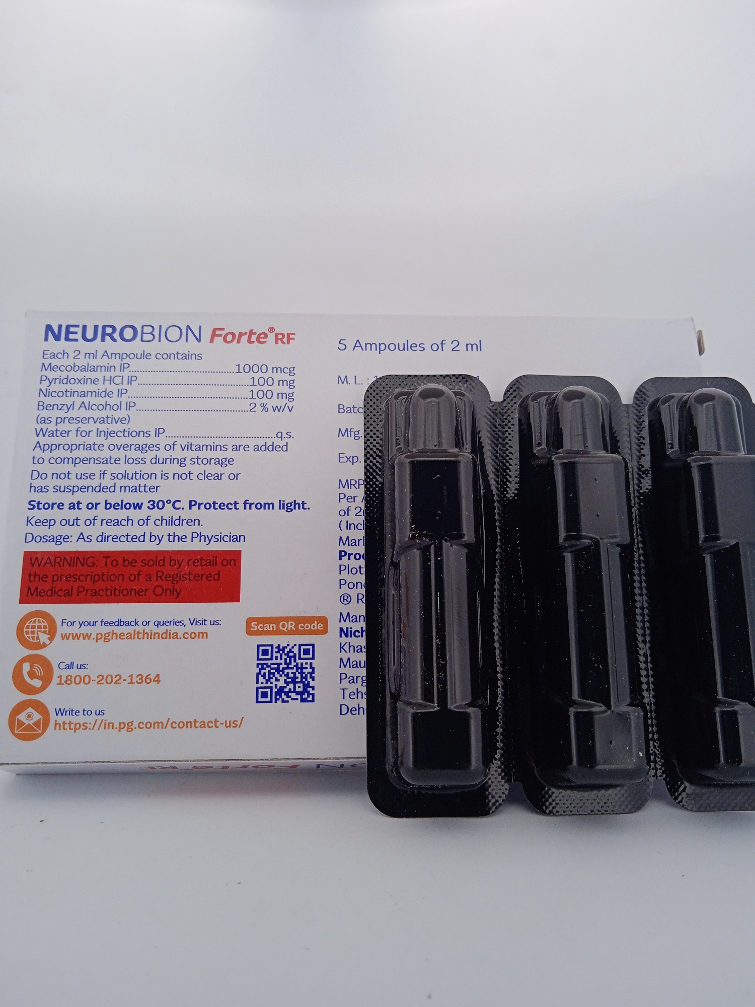 NEUROBION FORTE INJECTION 2ML - 5 AMPOULE OF 2ML - Image 4