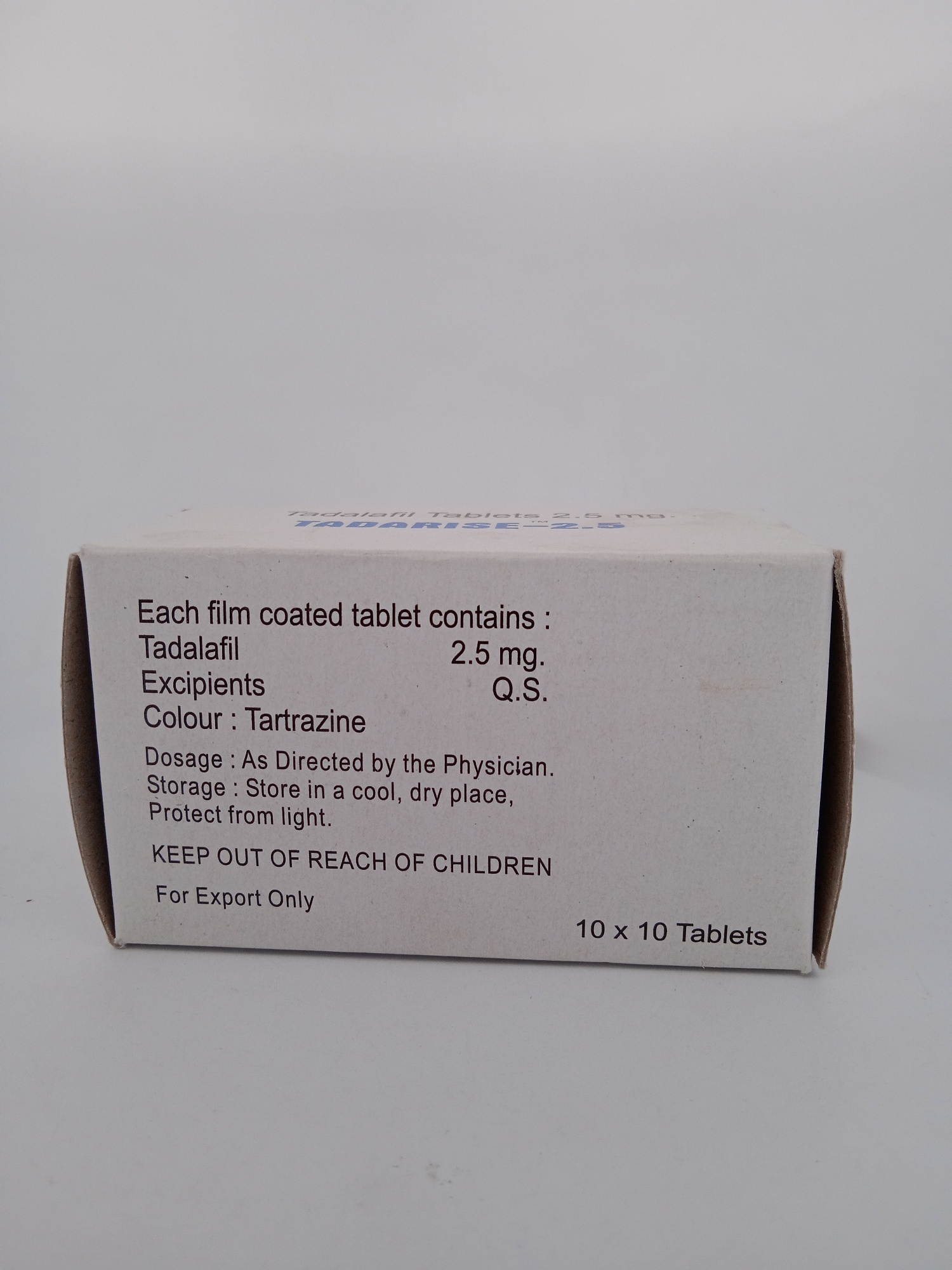 TADARISE 2.5 MG - 10 TABLET - Image 4
