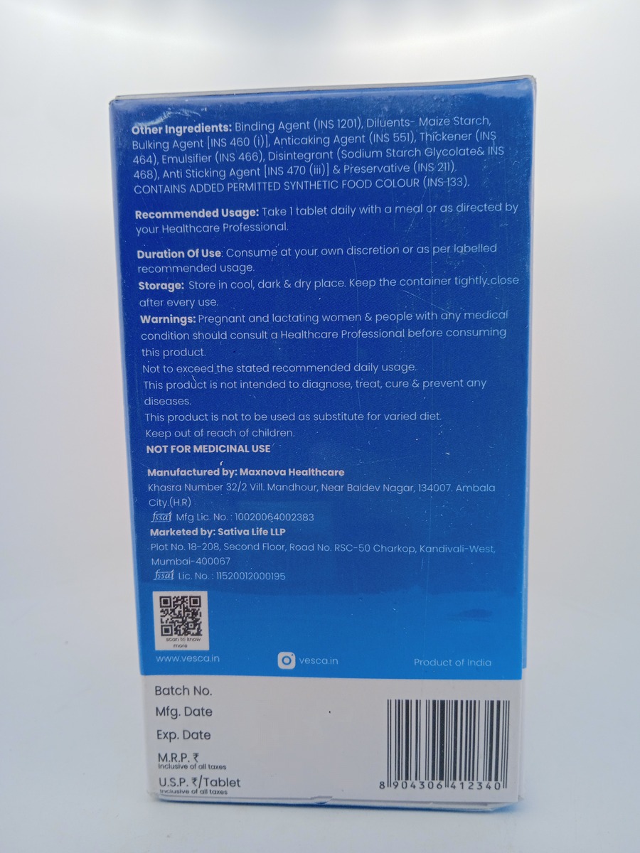VESCA MULTIVITAMIN FOR MEN - 60 TABLETS - Image 3